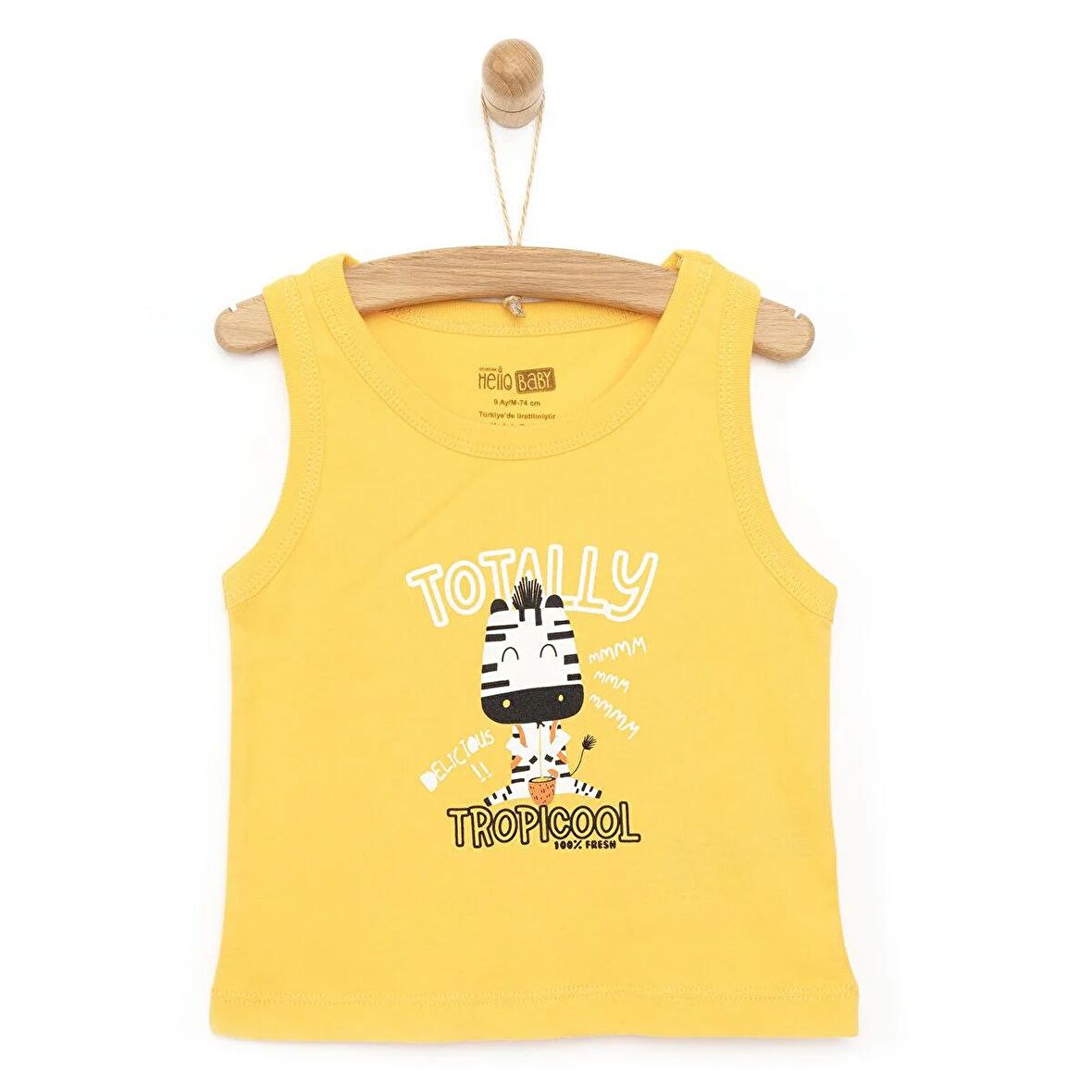 HelloBaby Basic Zebra Baskılı Tshirt Erkek Bebek
