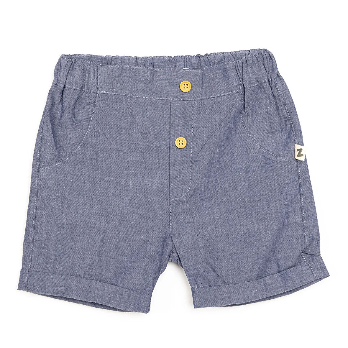 BabyZ Erkek Bebek Şort Street Sports Reçme Paça Lacivert