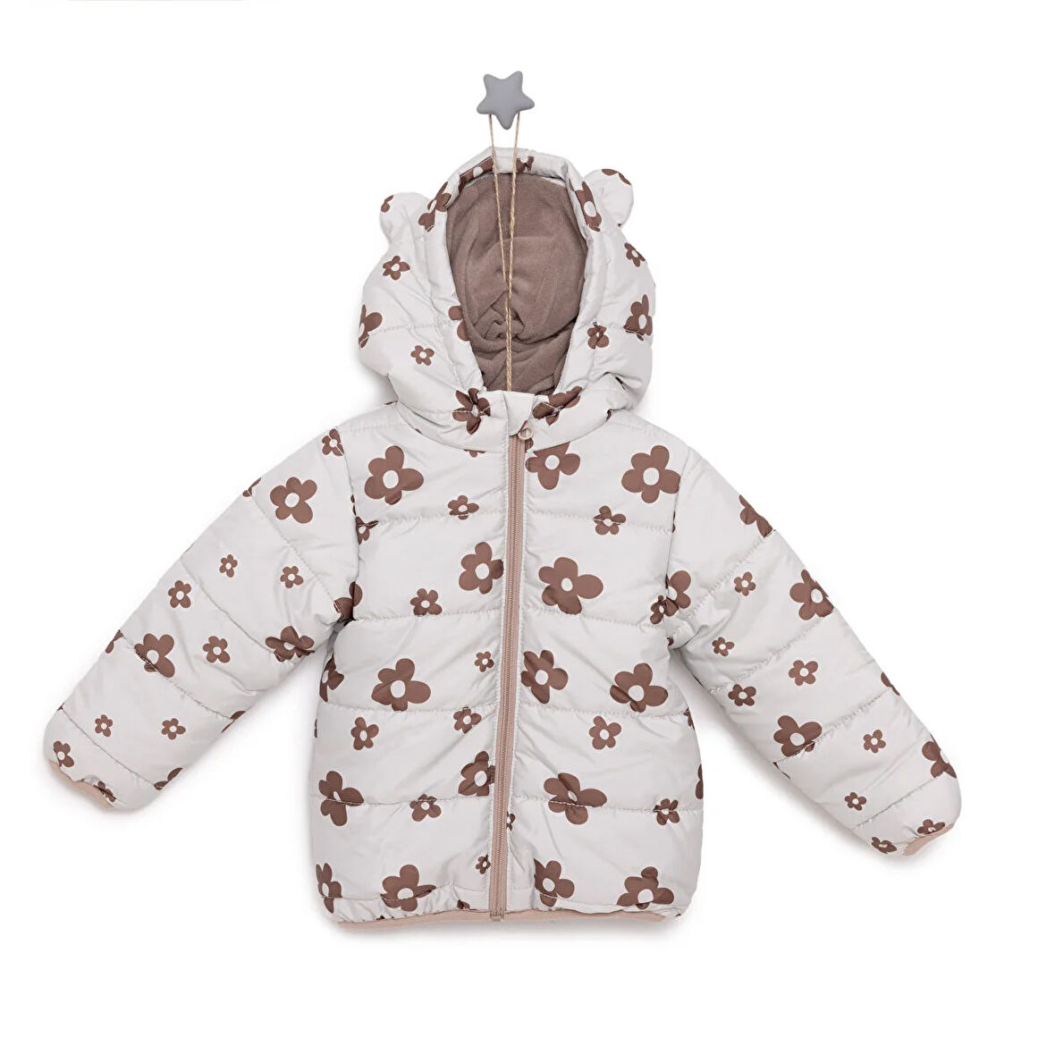 HelloBaby Basic Kapüşonlu Kulaklı Mont Kız Bebek