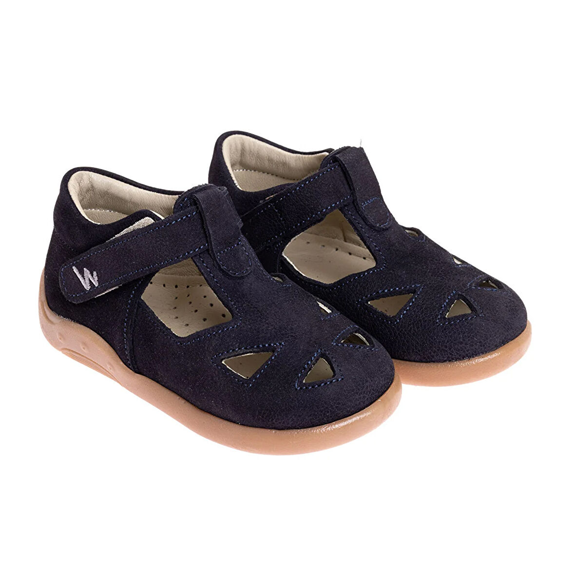 BabyWalk Erkek Bebek Sandalet Suni Deri Lacivert