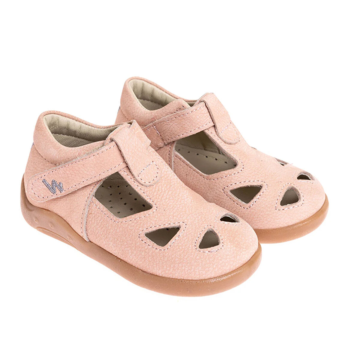 BabyWalk Kız Bebek Sandalet Suni Deri Pudra