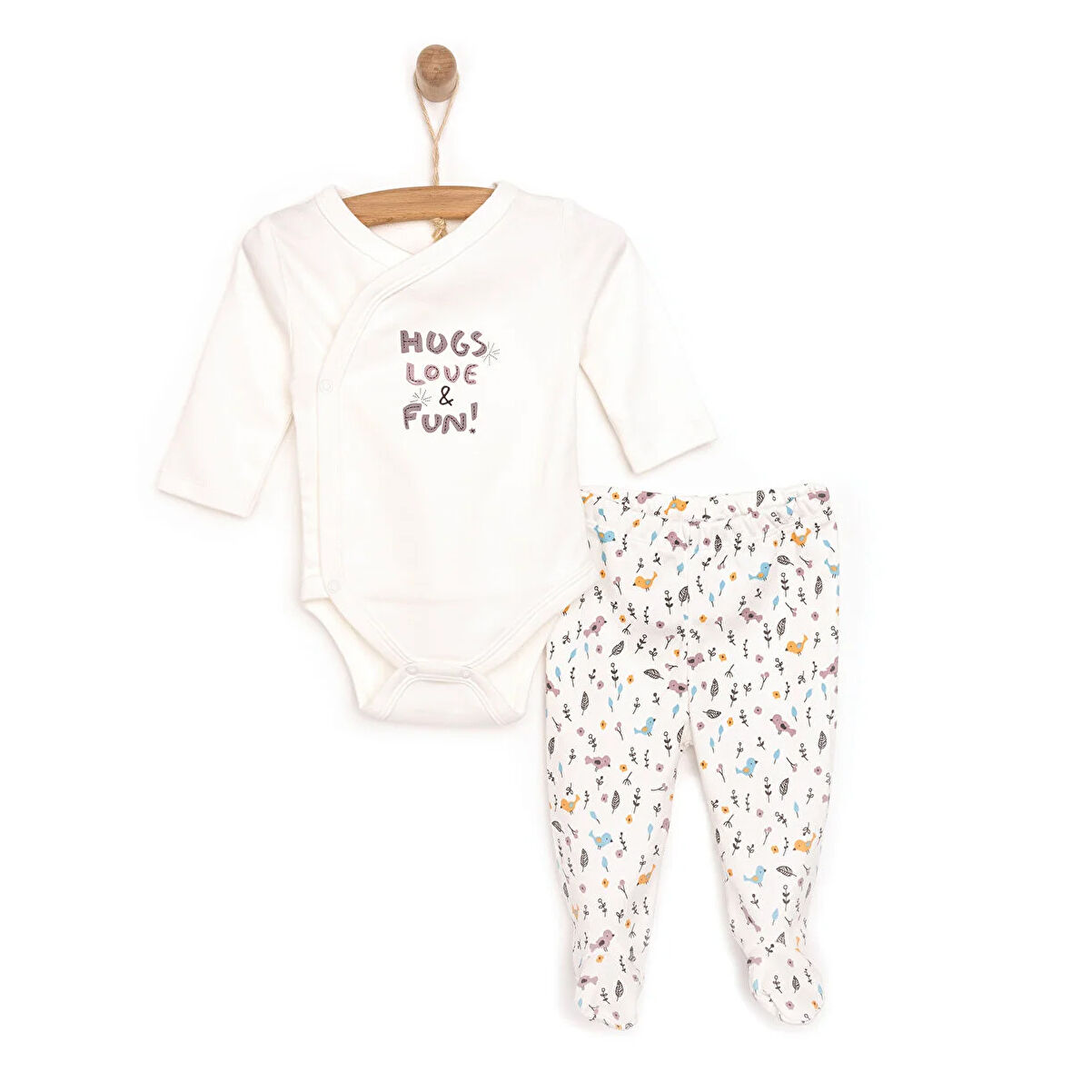 HelloBaby Yendoğan Zıbın-Patikli Alt 2li Takım Unisex