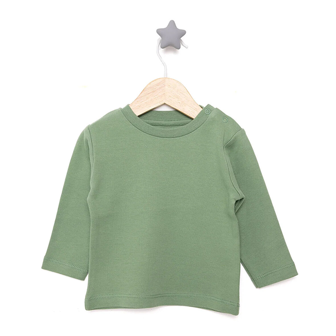 HelloBaby Basic İnterlok Uzun kol Tshirt Erkek Bebek