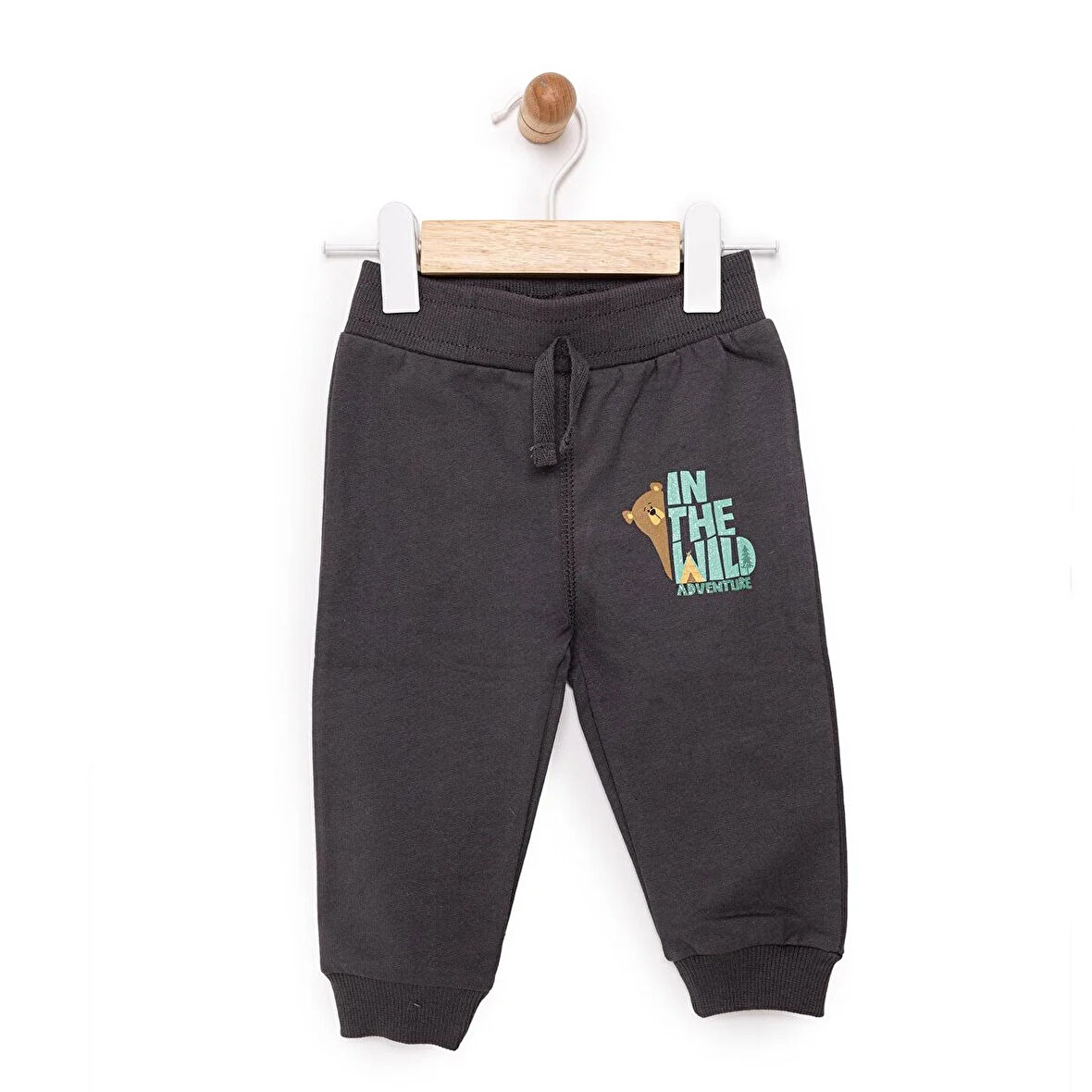 HelloBaby Basic Ayı Baskılı Az Şardonlu Eşofman Alt Unisex