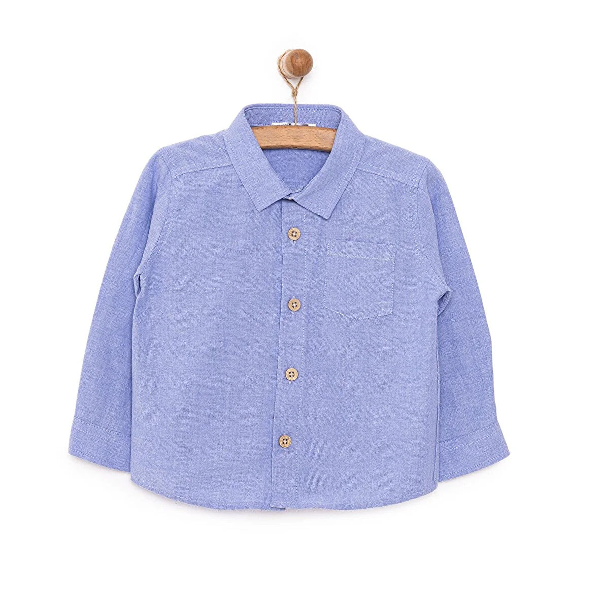 HelloBaby Basic Uzun Kollu Oxford Gömlek Erkek Bebek