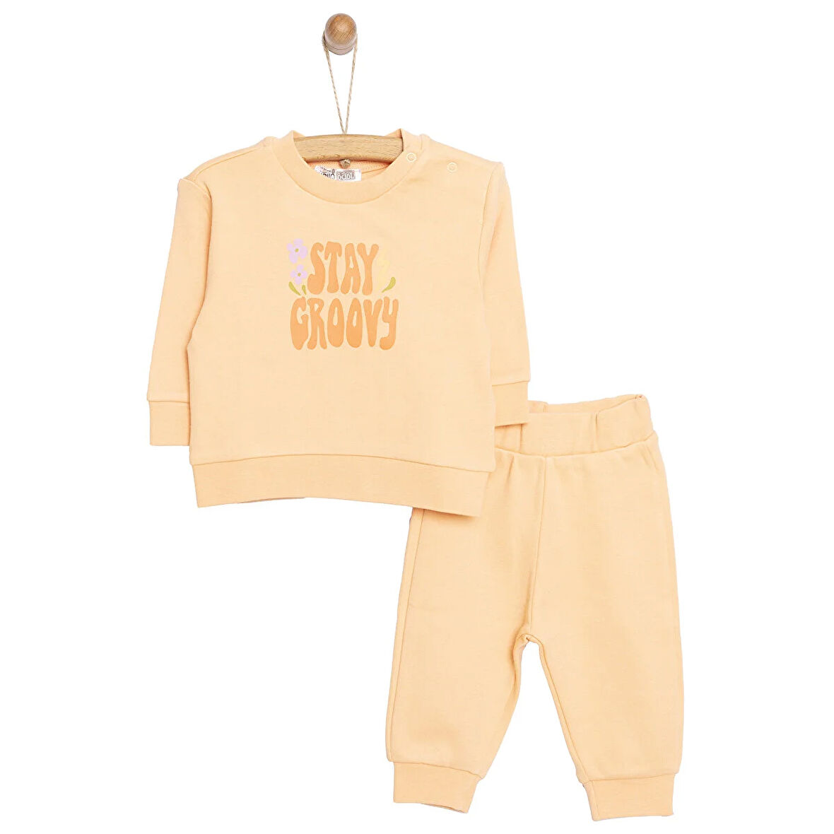 HelloBaby Basic Kız Yazı Baskılı Eşofman Takımı Kız Bebek