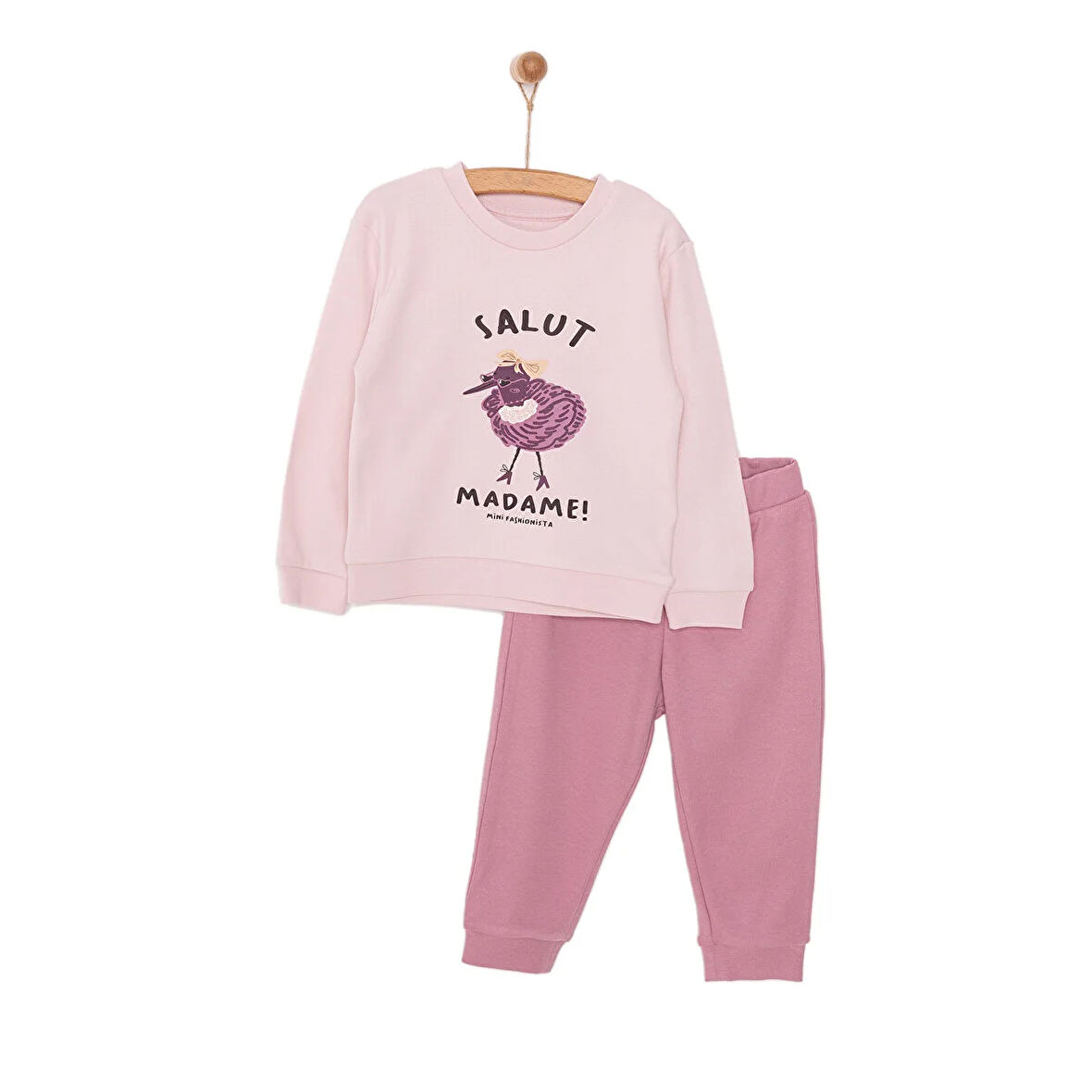 HelloBaby Basic Kız Madame Baskılı Eşofman Takımı Kız Bebek