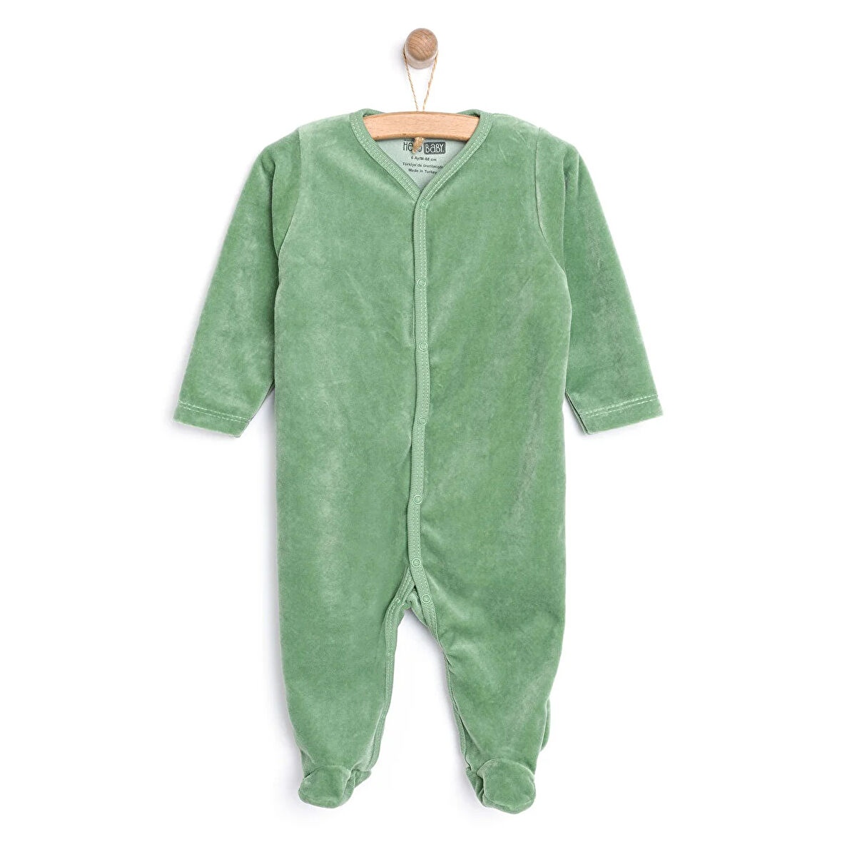 HelloBaby Yenidoğan Kadife Patikli Tulum Unisex