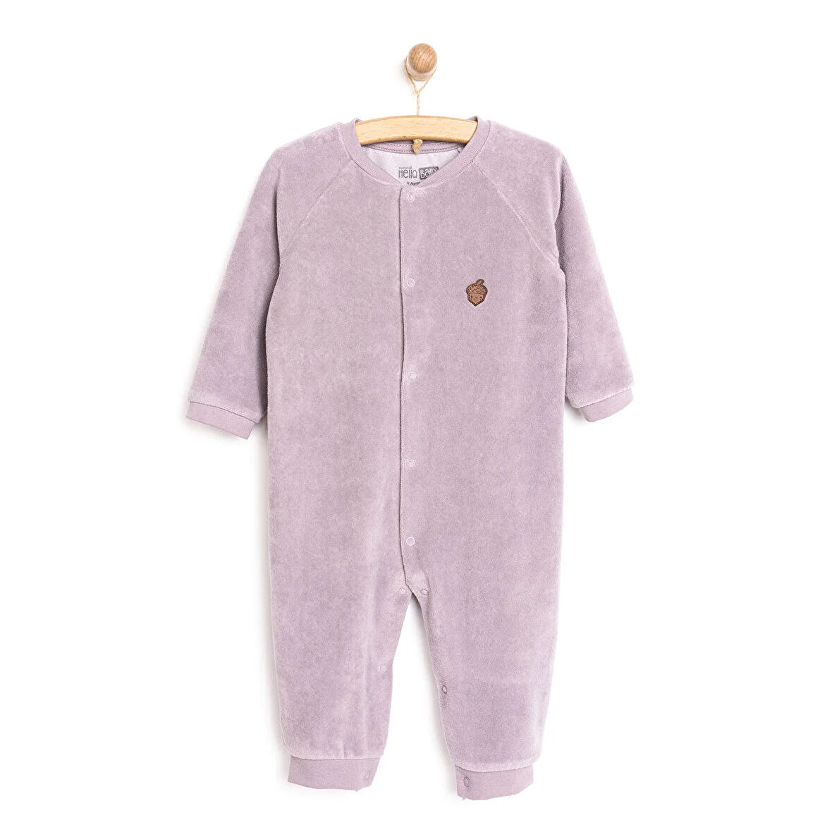HelloBaby Kız Kadife Patiksiz Tulum Kız Bebek
