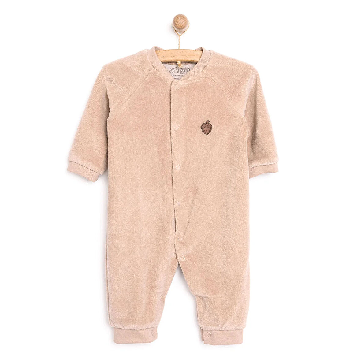 HelloBaby Erkek Kadife Patiksiz Tulum Erkek Bebek