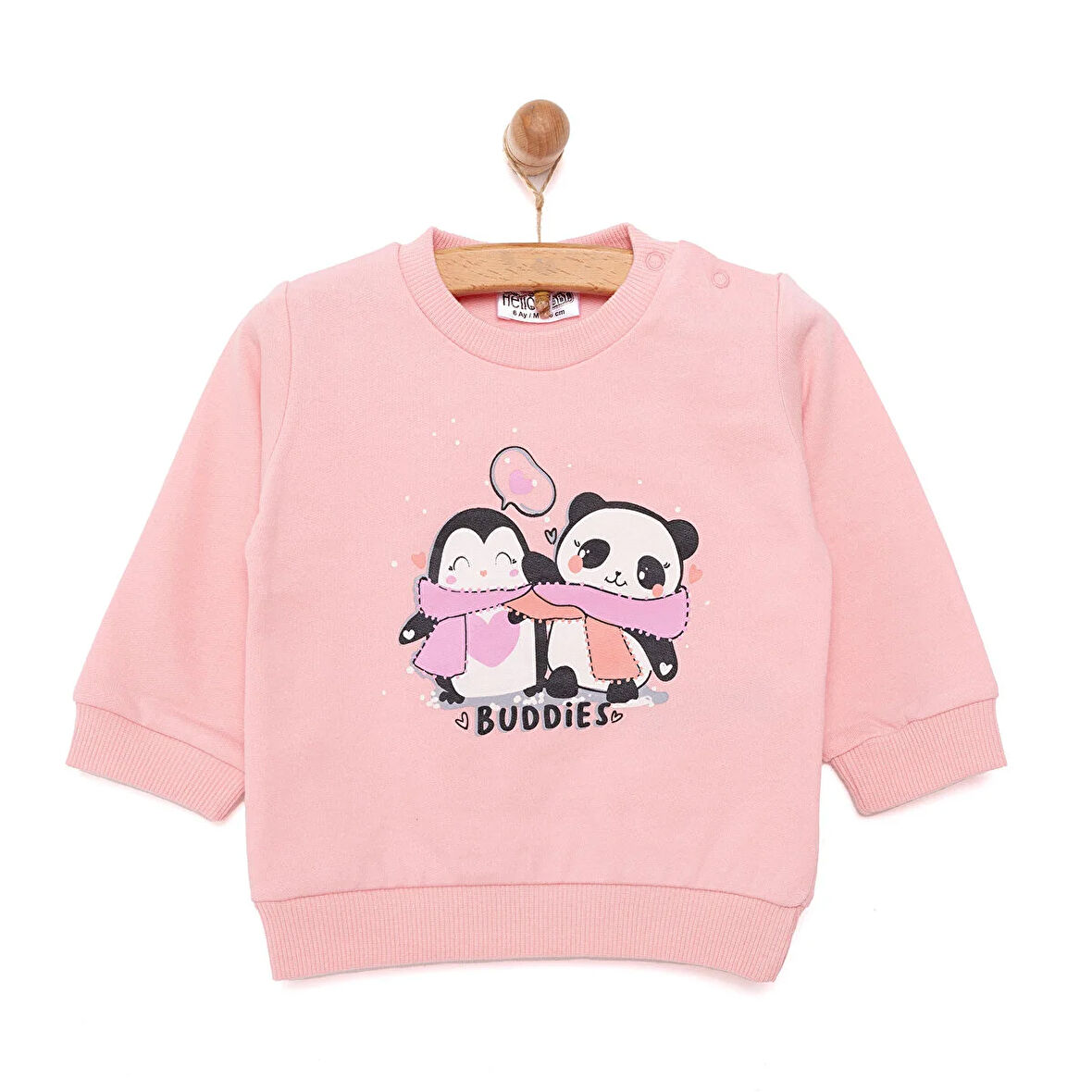 HelloBaby Basic Kız Az Şardonlu Sweatshirt Kız Bebek