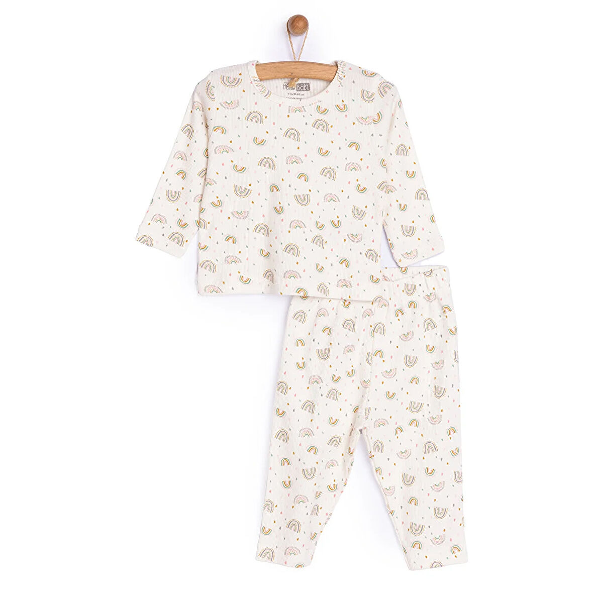 HelloBaby Kaşkorse Gökkuşağı Uzun Kol Pijama Takımı