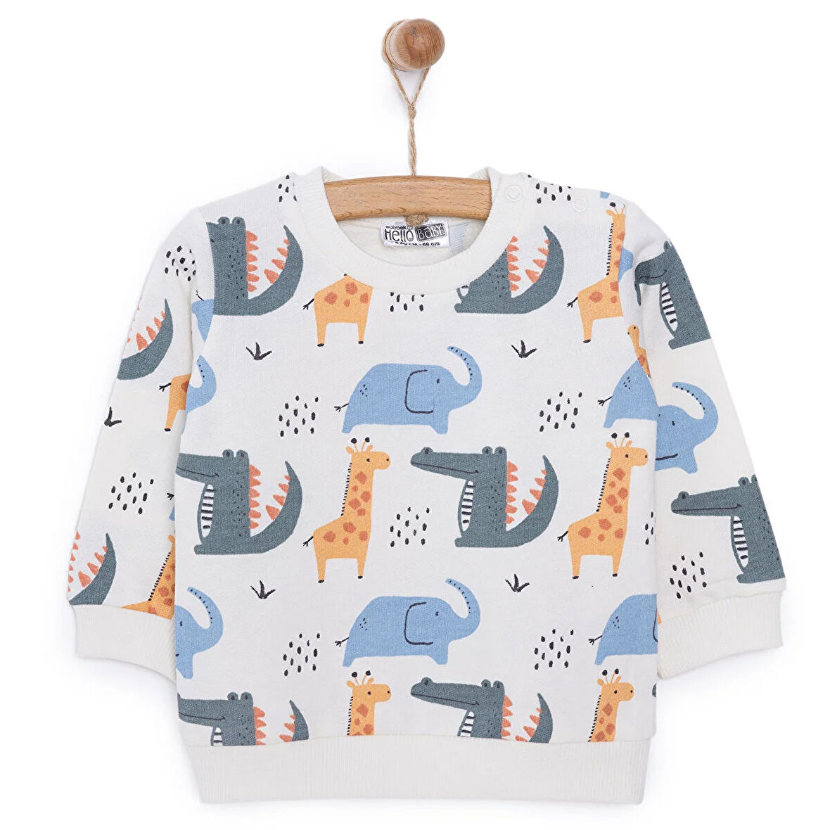 HelloBaby Basic Erkek Az Şardonlu Sweatshirt Erkek Bebek