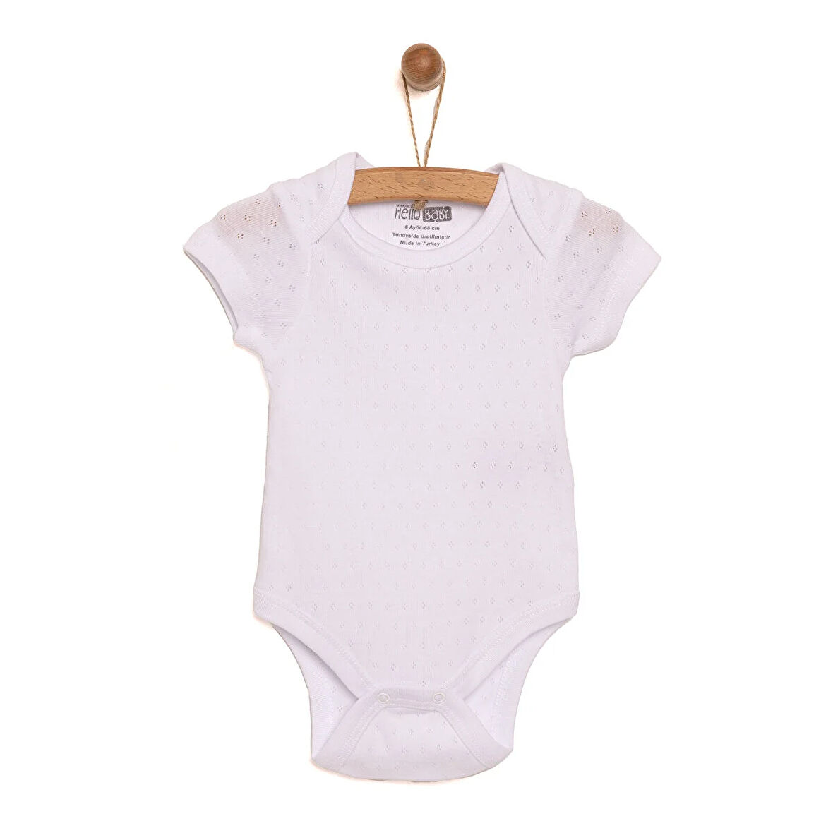 HelloBaby Erkek Jakarlı Kısa Kol Body Erkek Bebek