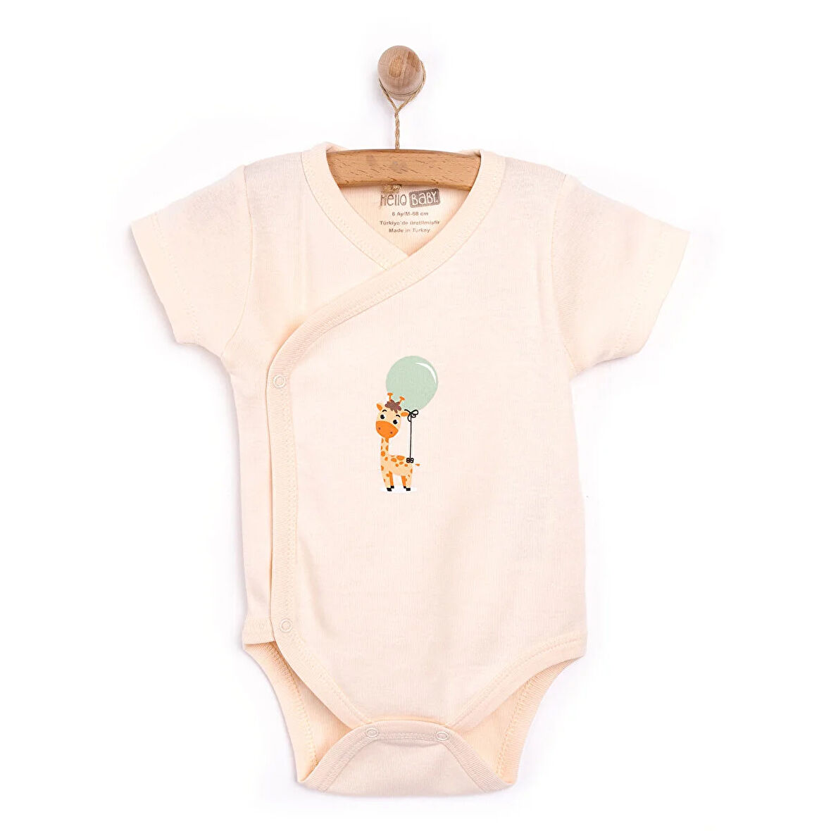 HelloBaby Yenidoğan Kısa Kol Zıbın Body Unisex