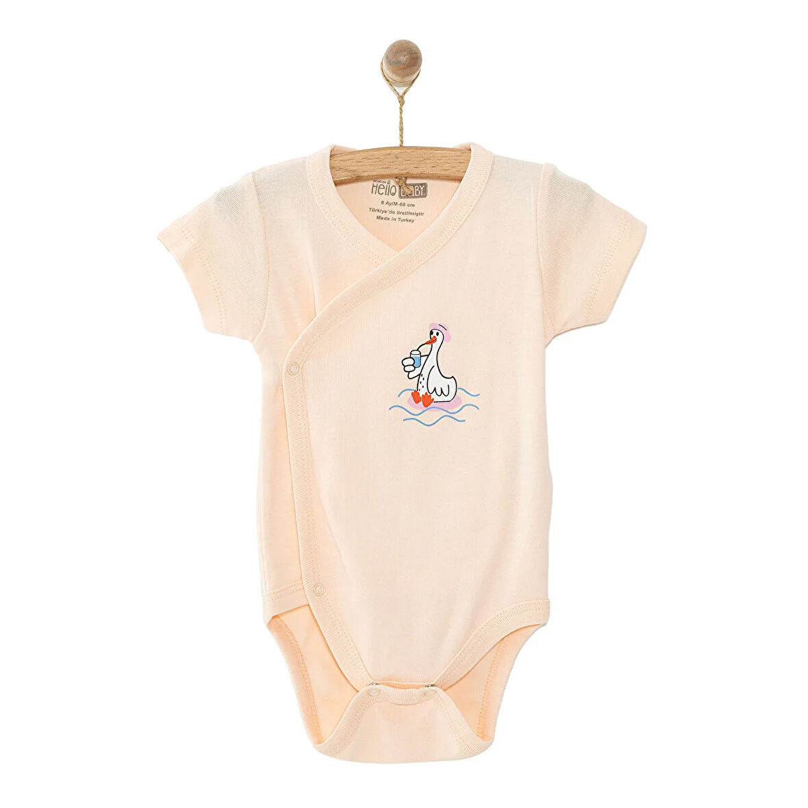 HelloBaby Yenidoğan Kısa Kol Zıbın Body Unisex