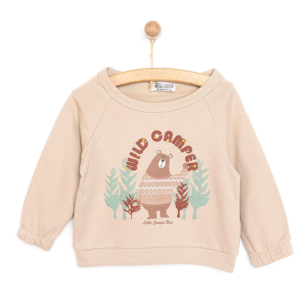 HelloBaby Forest Camp Erkek Sweatshirt Erkek Bebek