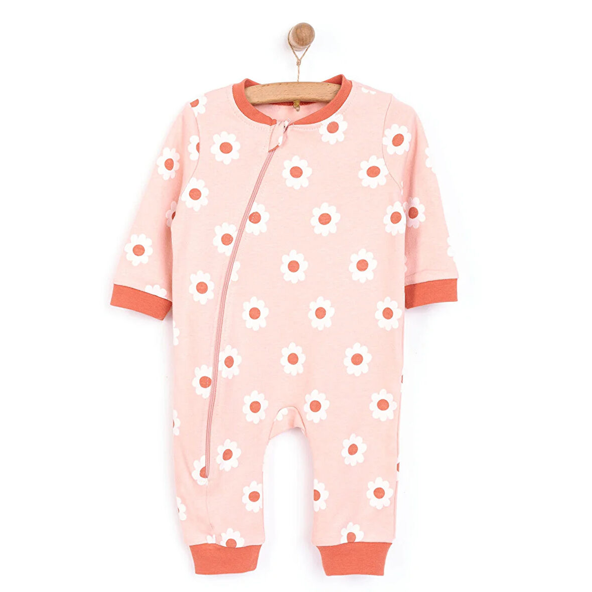 HelloBaby Fermuarlı Patiksiz Tulum Kız Bebek