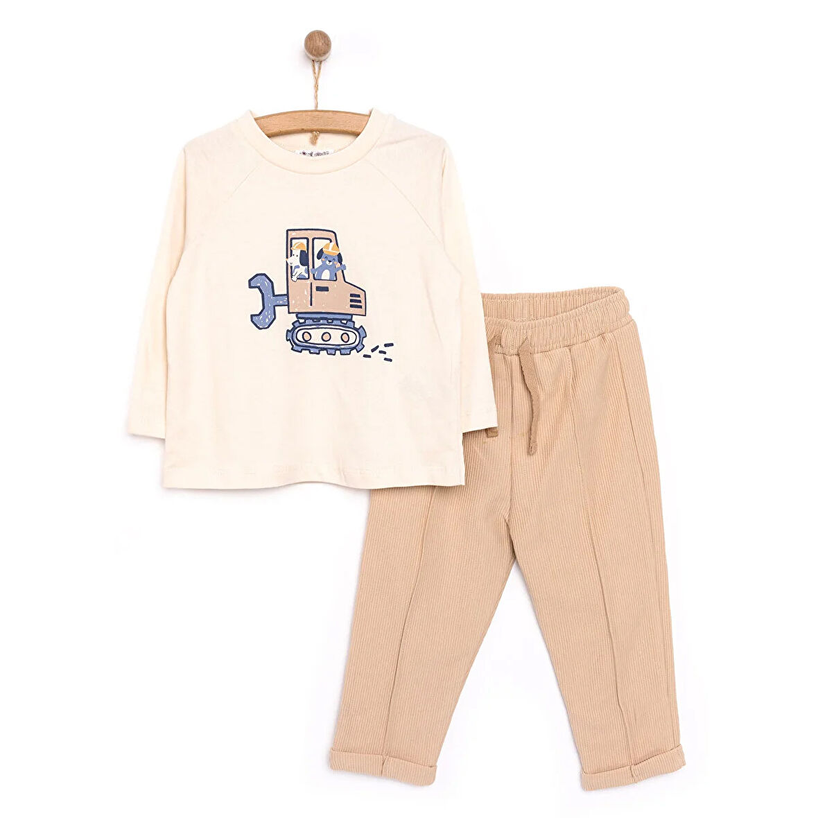 HelloBaby Vehicles Line Erkek Pantolon-Tshirt-Ceket Erkek Bebek