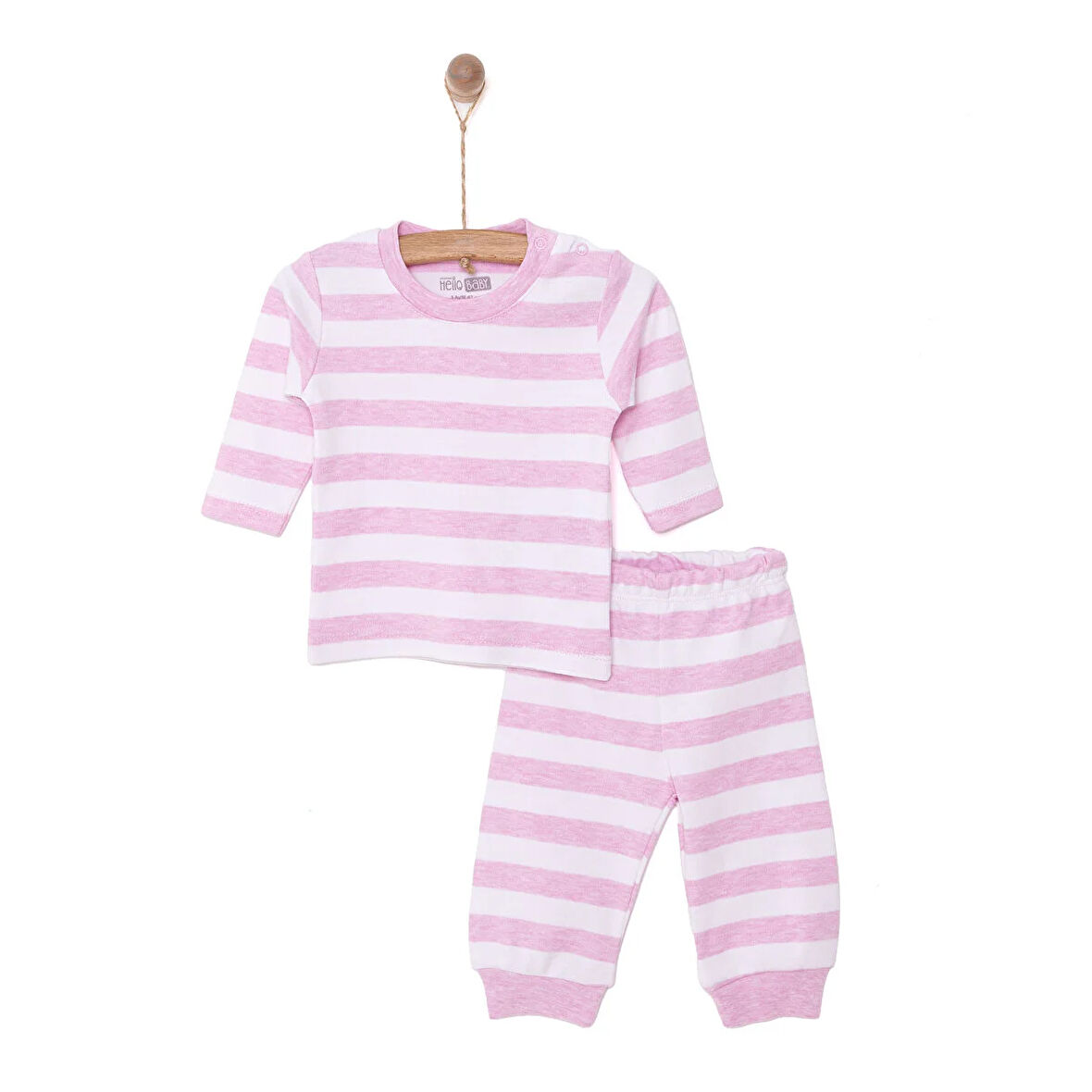 HelloBaby Yenidoğan Çizgili Tshirt-Tayt 2li Takım Unisex
