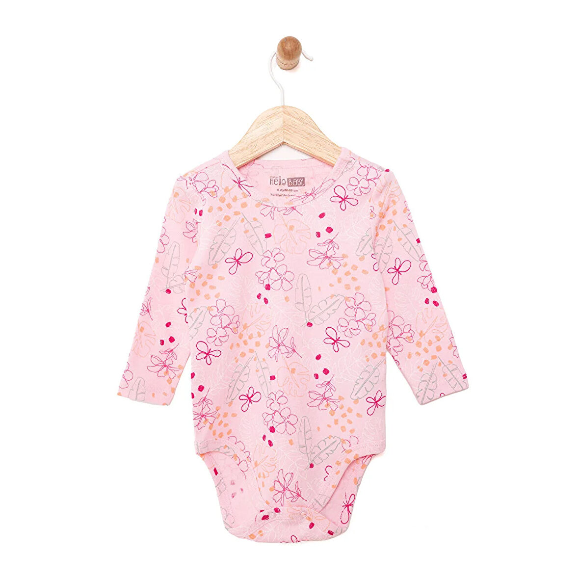 HelloBaby Kız Uzun Kol Body Kız Bebek