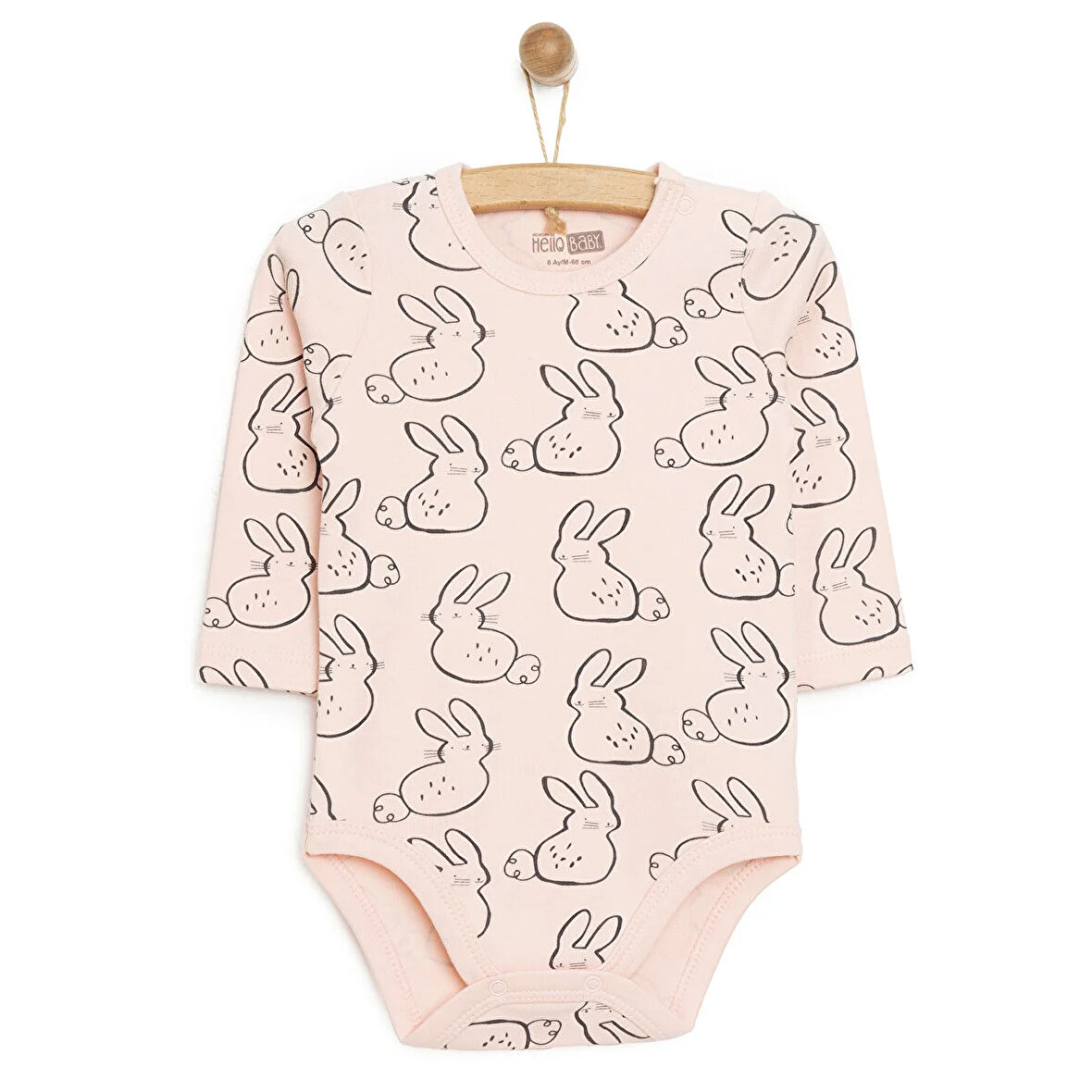 HelloBaby Kız Uzun Kol Body Kız Bebek