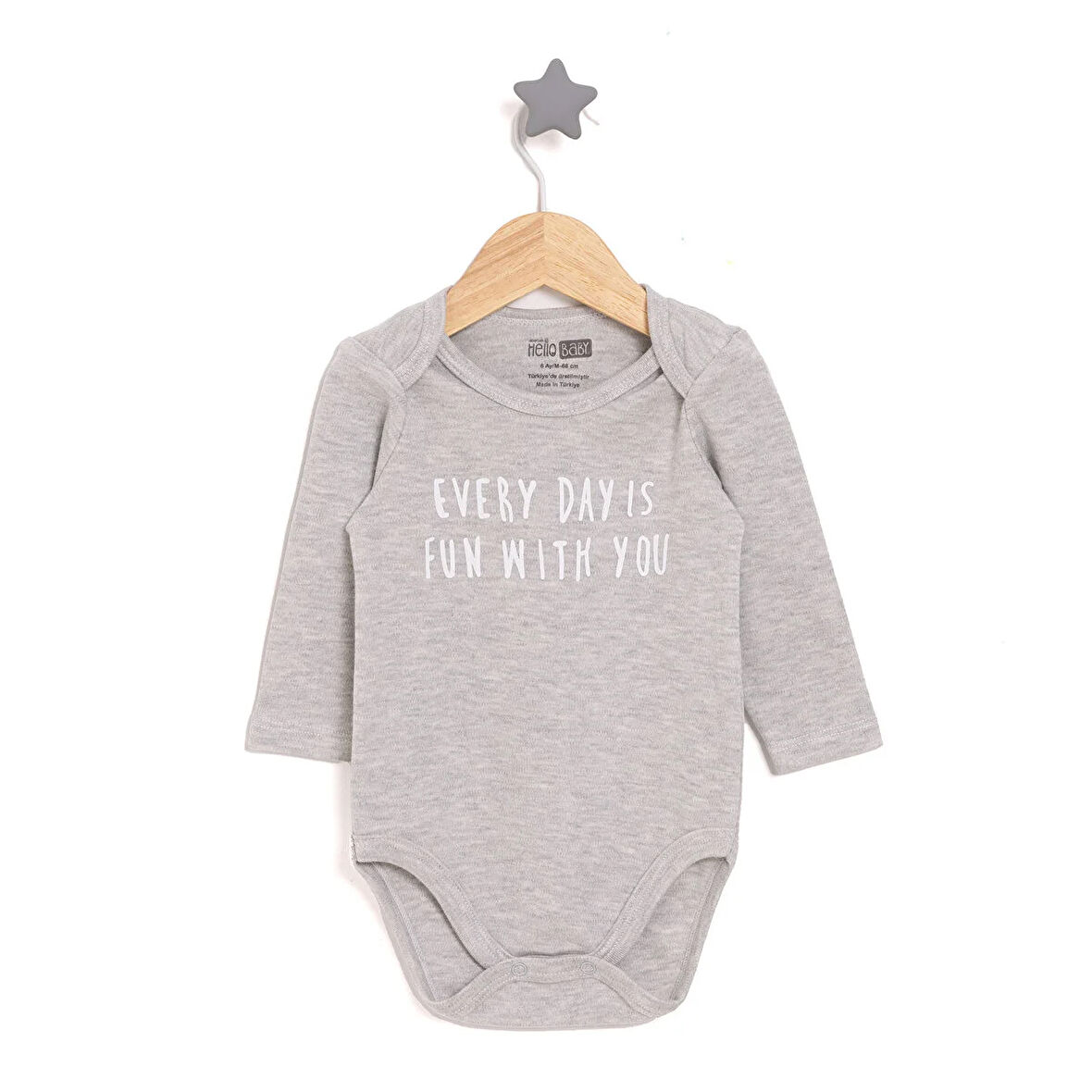 HelloBaby Erkek Uzun Kol Body Erkek Bebek