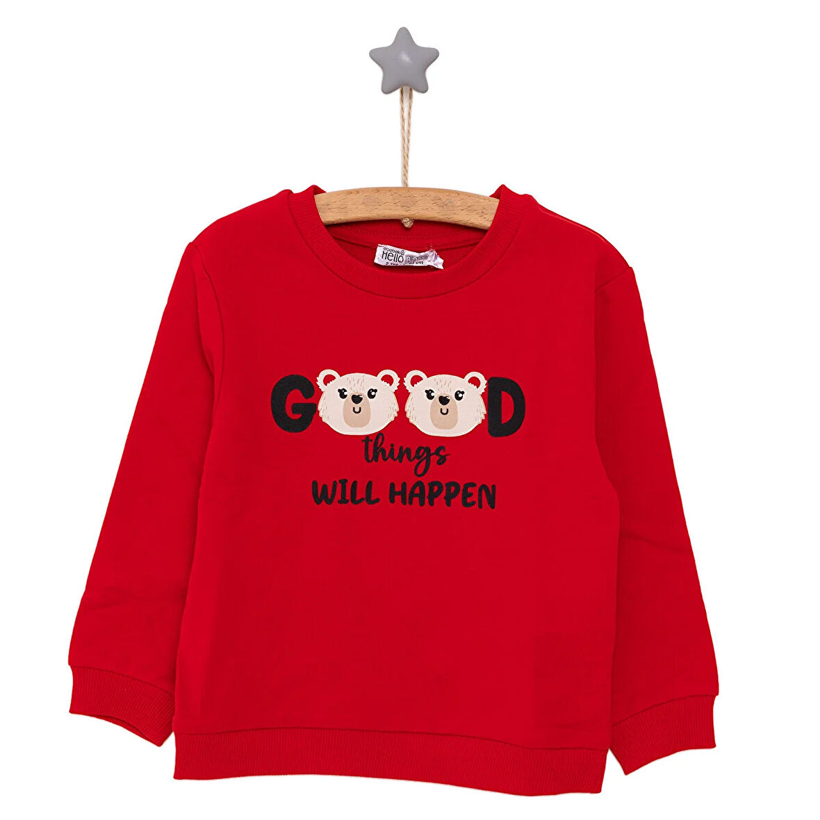 HelloBaby Basic Az Şardonlu Aslan Desenli Sweatshirt Kız Bebek