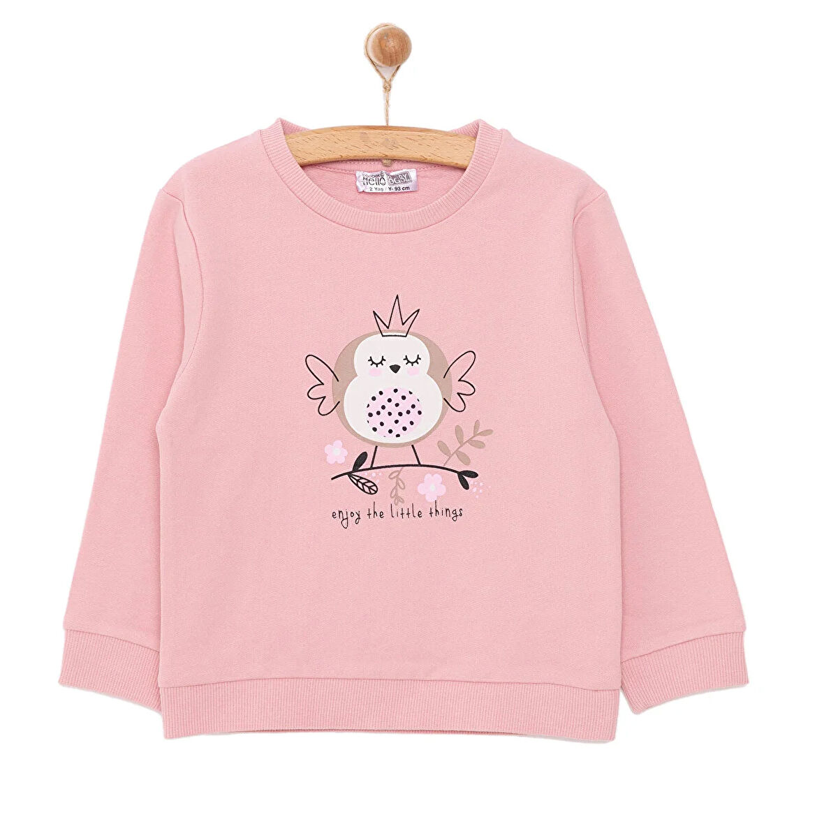 HelloBaby Basic Az Şardonlu Aslan Desenli Sweatshirt Kız Bebek