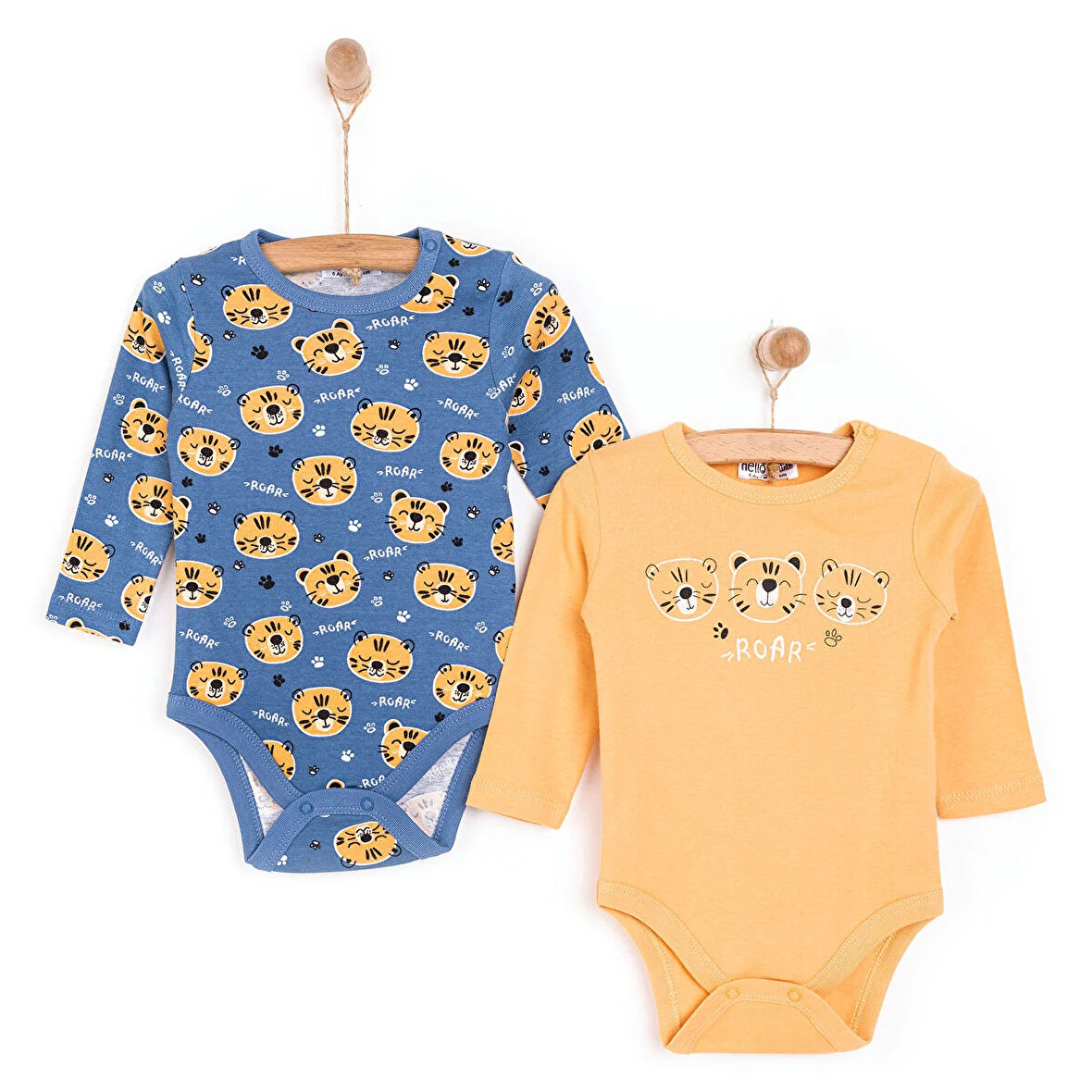 HelloBaby Erkek 2li Uzun Kol Body Erkek Bebek
