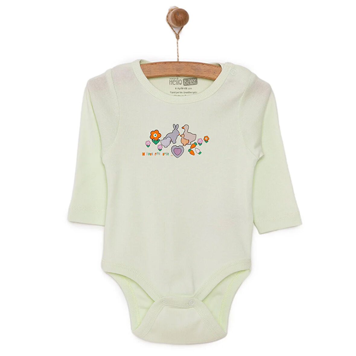 HelloBaby Kız Uzun Kol Body Kız Bebek