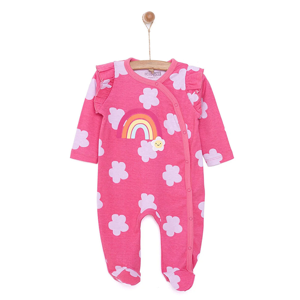 HelloBaby Yenidoğan Kız Patikli Tulum Kız Bebek