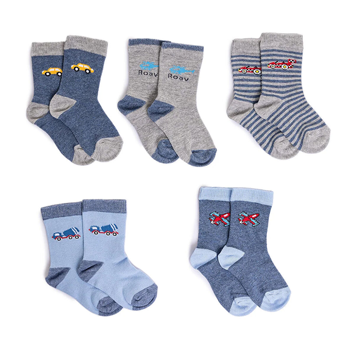 HelloBaby Erkek Araçlar 5'li Soket Çorap Erkek Bebek