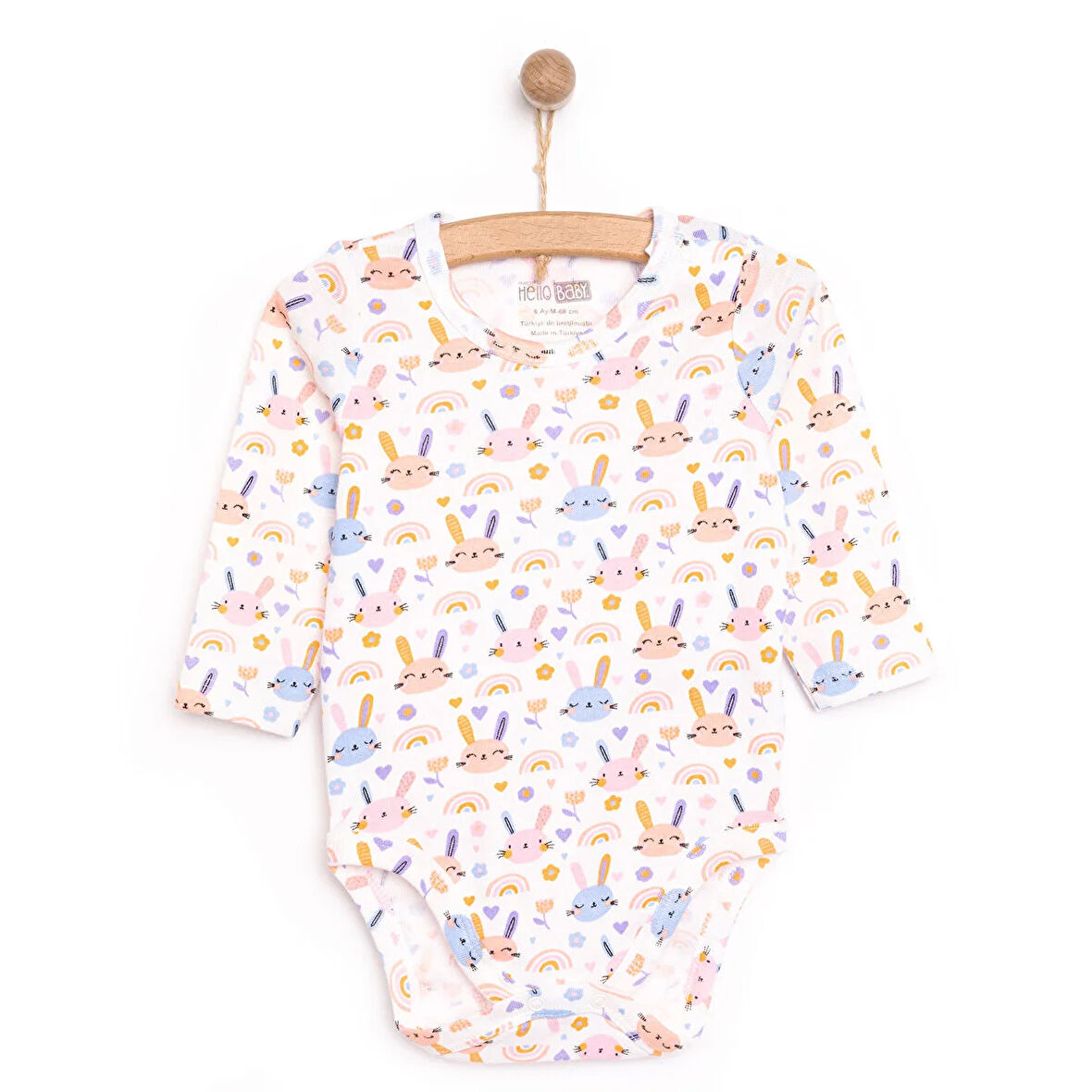 HelloBaby Kız Uzun Kol Body Kız Bebek