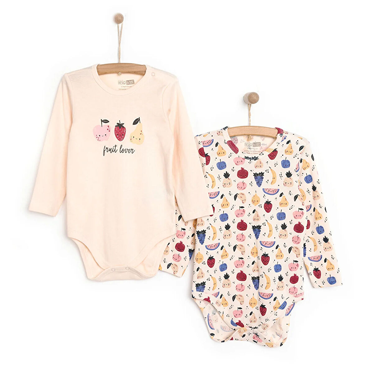 HelloBaby Kız 2li Uzun Kol Body Kız Bebek