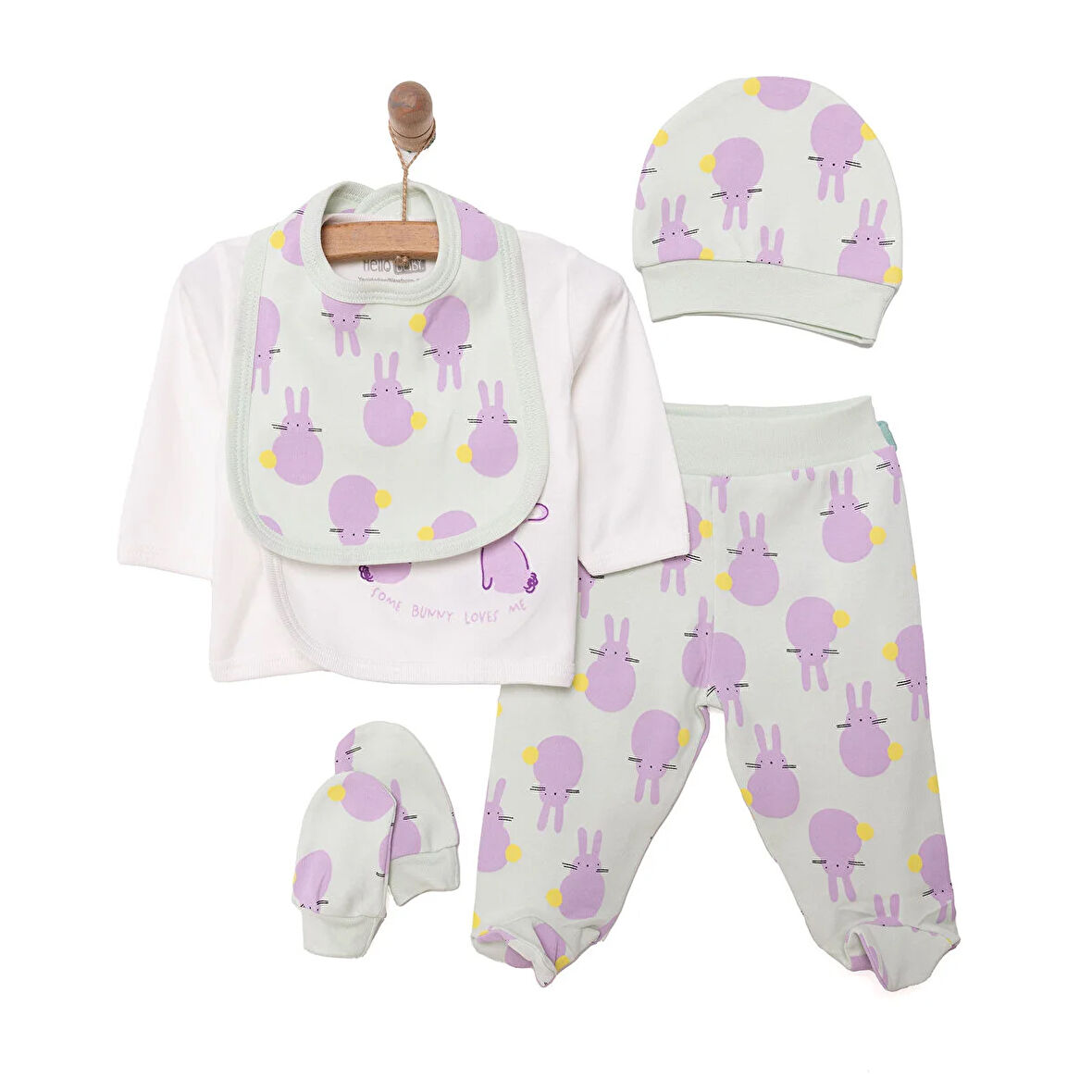 HelloBaby Kız 5li Askı Hastane Çıkışı Kız Bebek