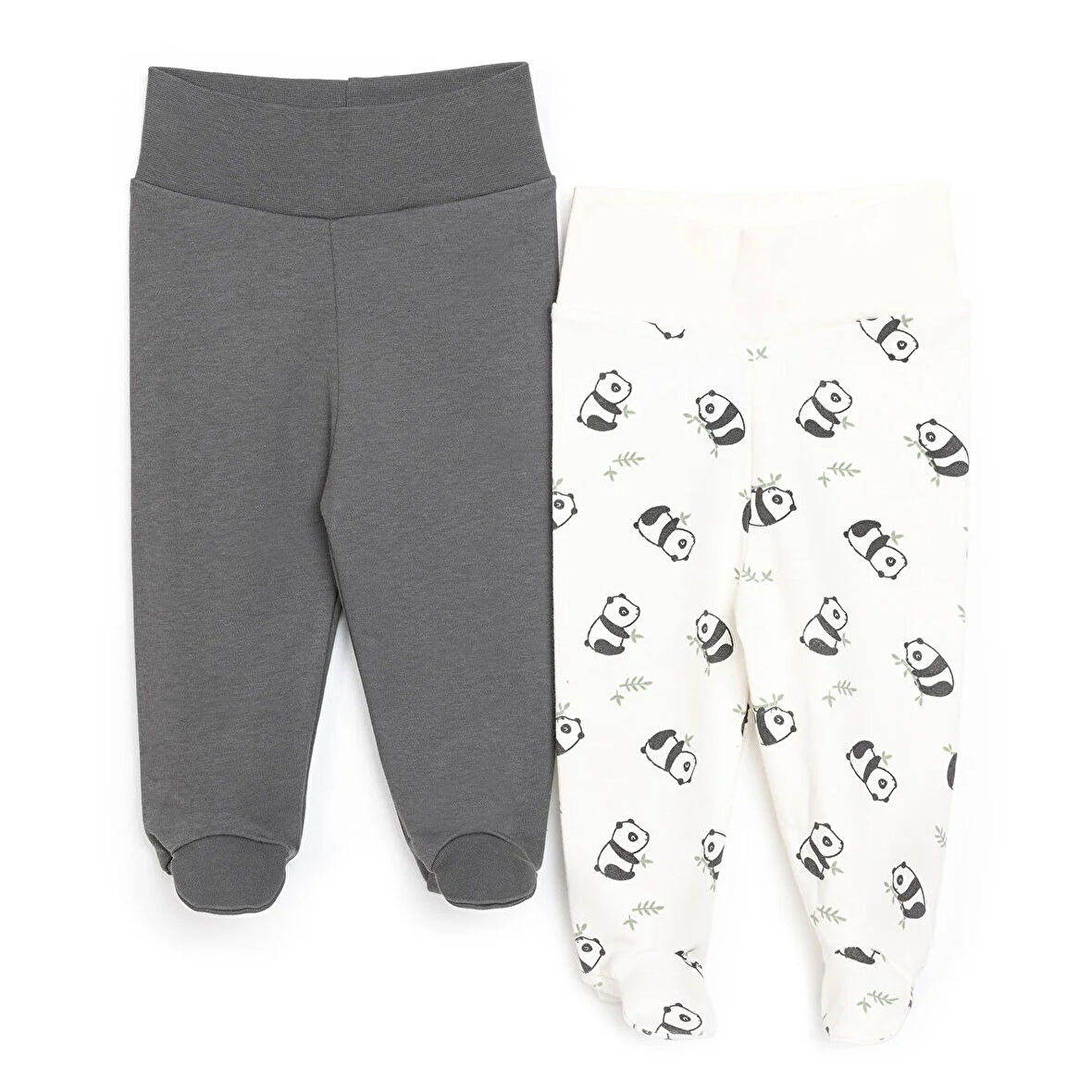 HelloBaby Yenidoğan Geniş Bel Zürafa Desenli 2li Patikli Alt Erkek Bebek