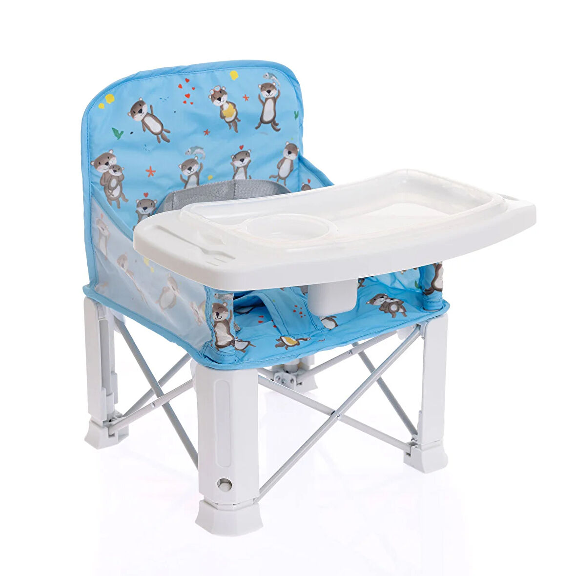 baby plus Picnic Yükselticili Mama Sandalyesi, 3 Noktalı Emniyet Kemerli, Kaymaz Ayaklı, 15 kg Kapasiteli, Zürafa Arkadaşım