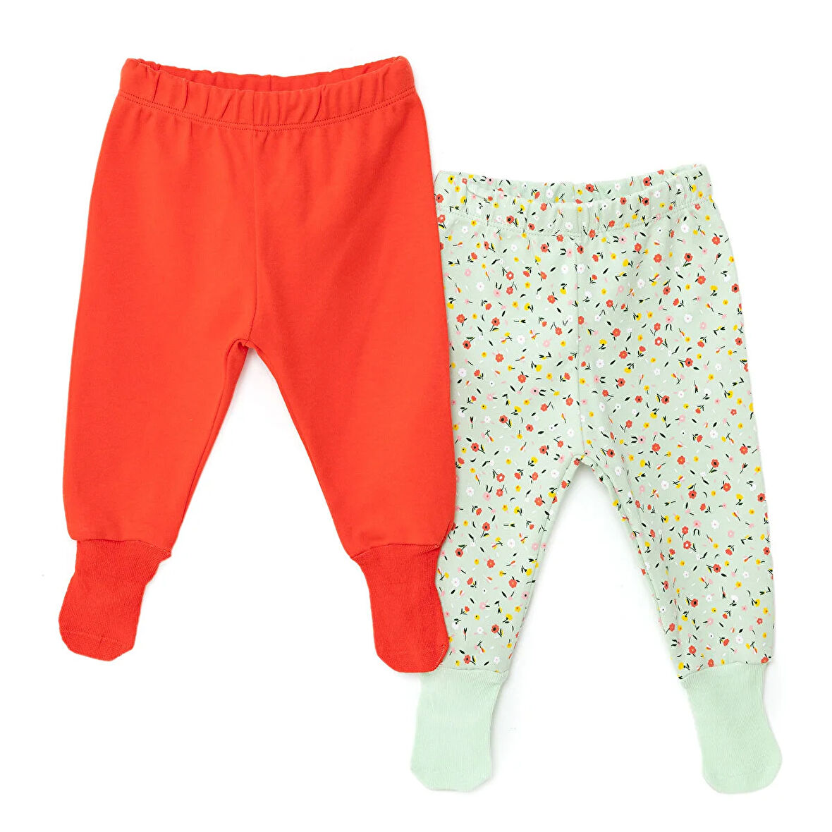 HelloBaby Kız 2li Çoraplı Pantolon metraj Kız Bebek