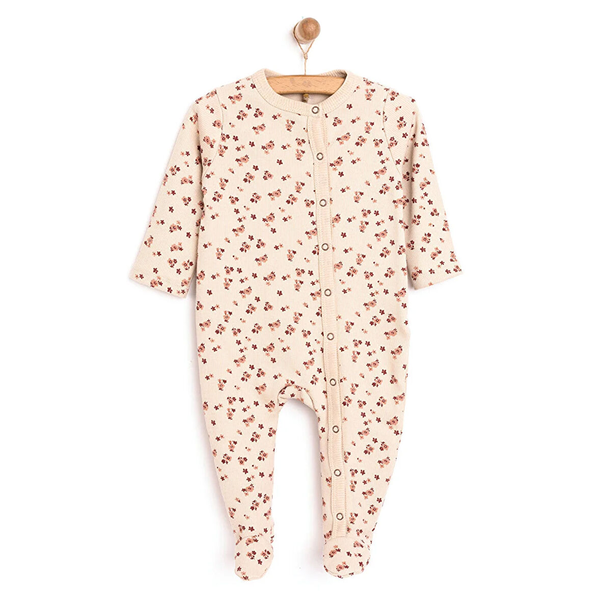 Newborn Fashion Club Yenidoğan Kız Kaşkorse Patikli Tulum Kız Bebek