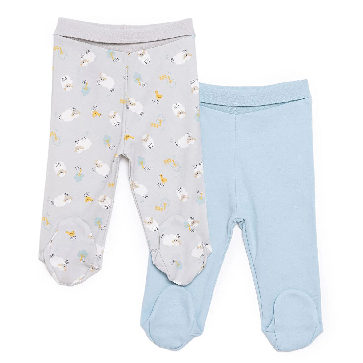 HelloBaby Erkek Bebek Yenidoğan 2li Patikli Alt