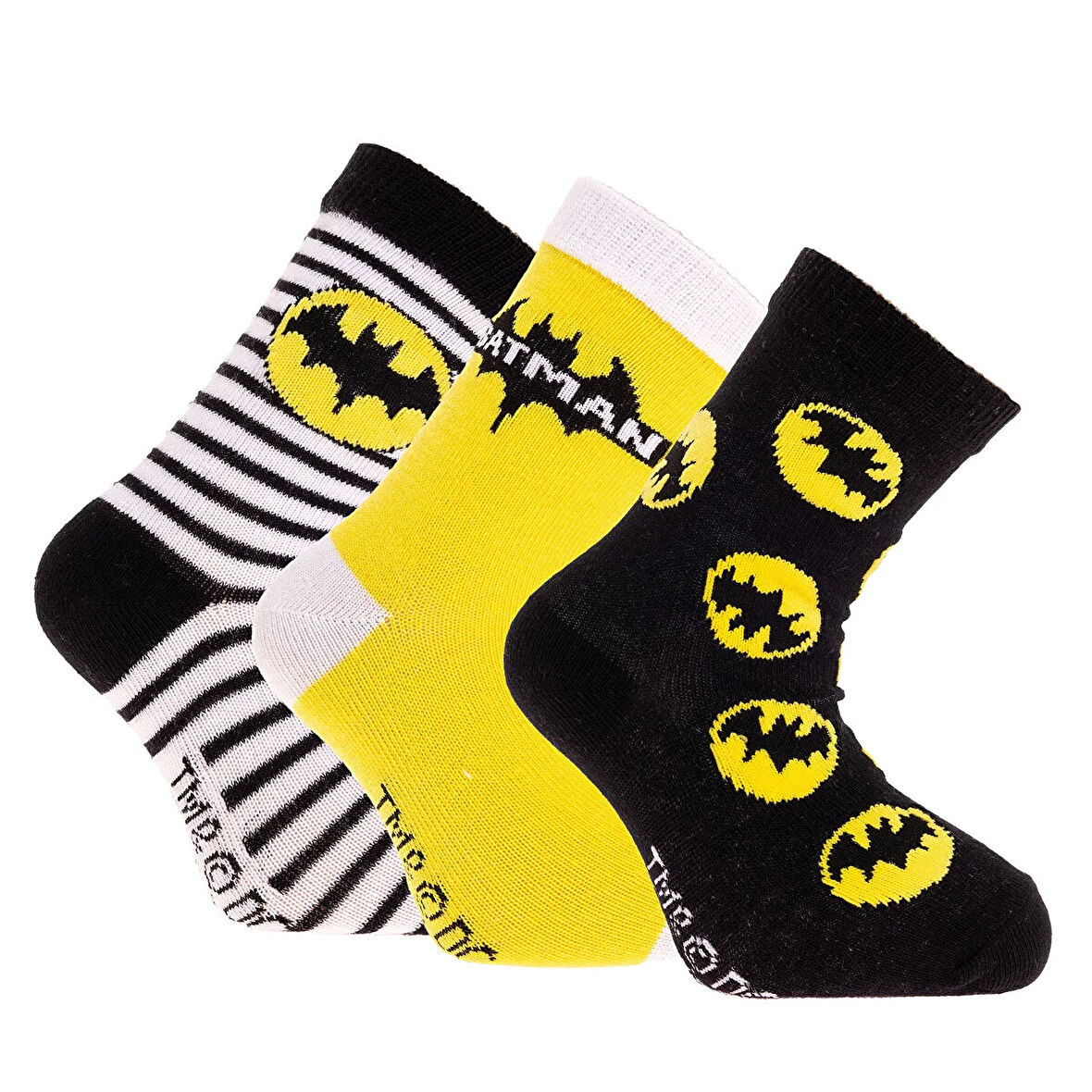 DC COMICS Batman 3lü Soket Çorap Erkek Bebek