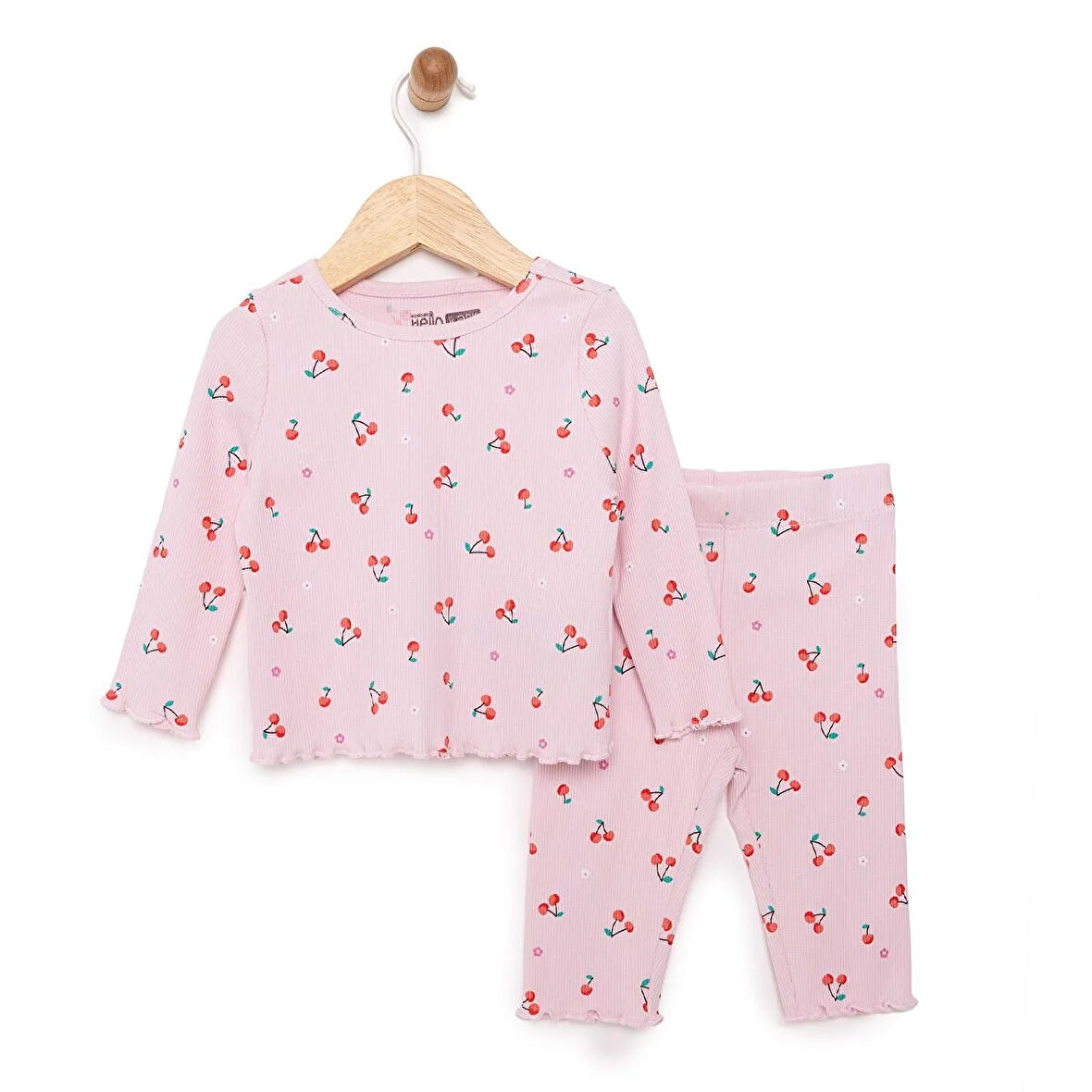 HelloBaby Kız Uzun Kol Pijama Takımı Kız Bebek
