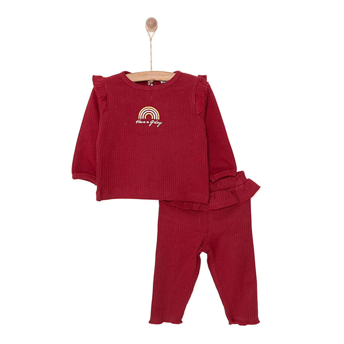 HelloBaby Basic Kız Kaşkorse Bluz-Tayt Takım Kız Bebek