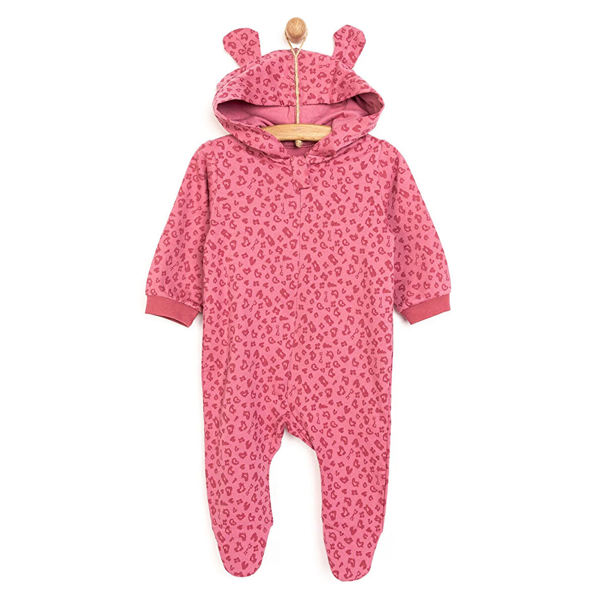 HelloBaby Yenidoğan Kız Kapüşonlu Tulum Kız Bebek