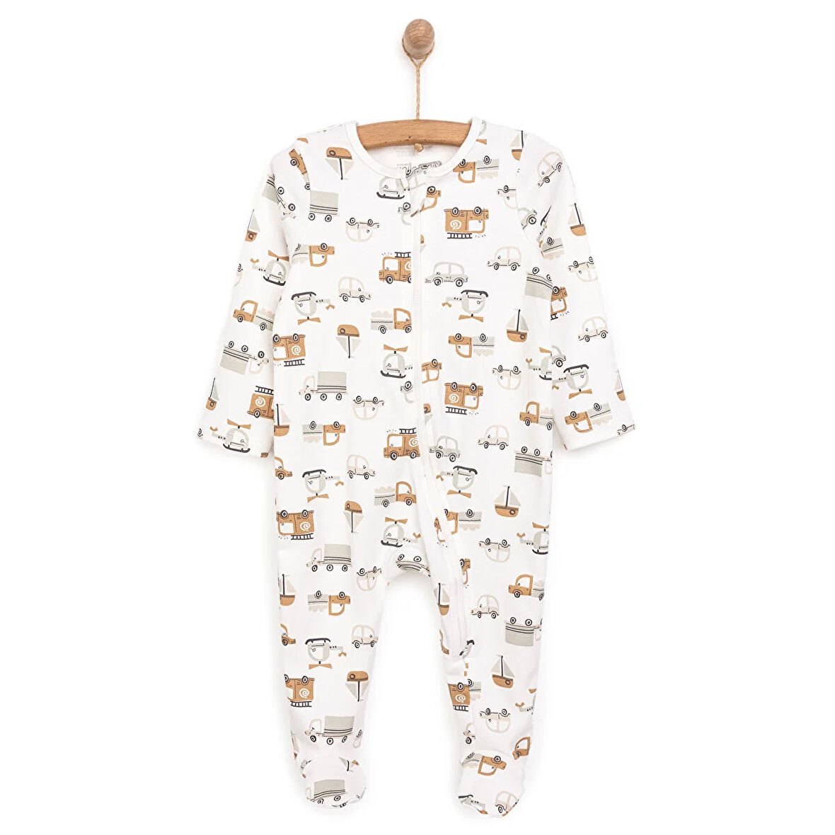 HelloBaby Yenidoğan Erkek  Organik Patikli Tulum Erkek Bebek