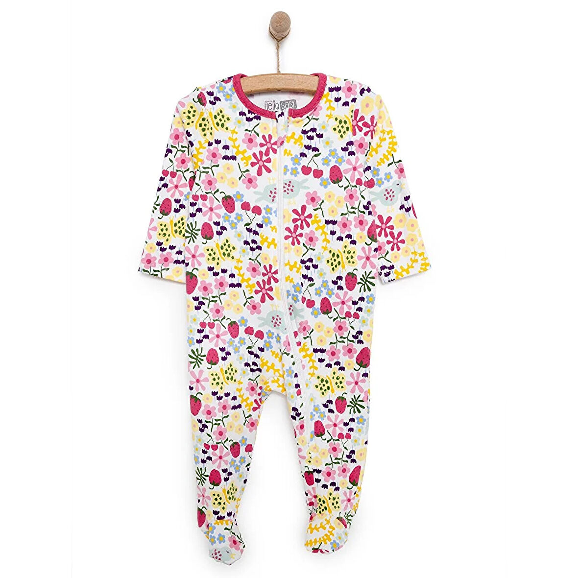 HelloBaby Yenidoğan Kız  Patikli Tulum Kız Bebek