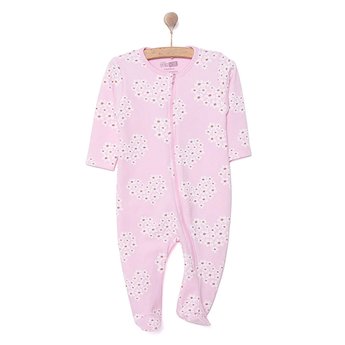 HelloBaby Yenidoğan Kız  Patikli Tulum Kız Bebek