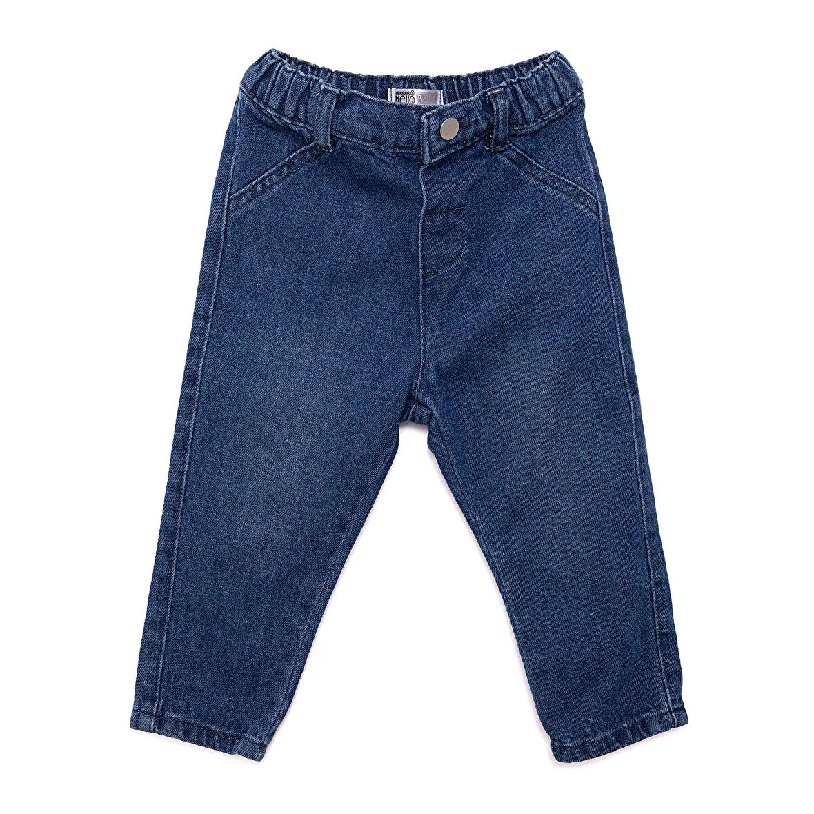 HelloBaby Erkek Bebek Pantolon Denim Space Reçme Paça İndigo