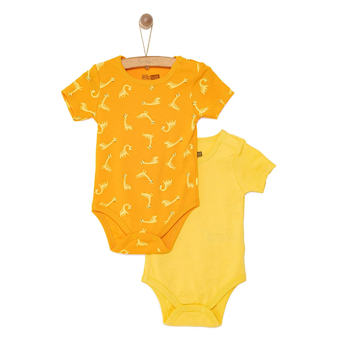 HelloBaby Unisex 2li Kısa Kol Body Unisex